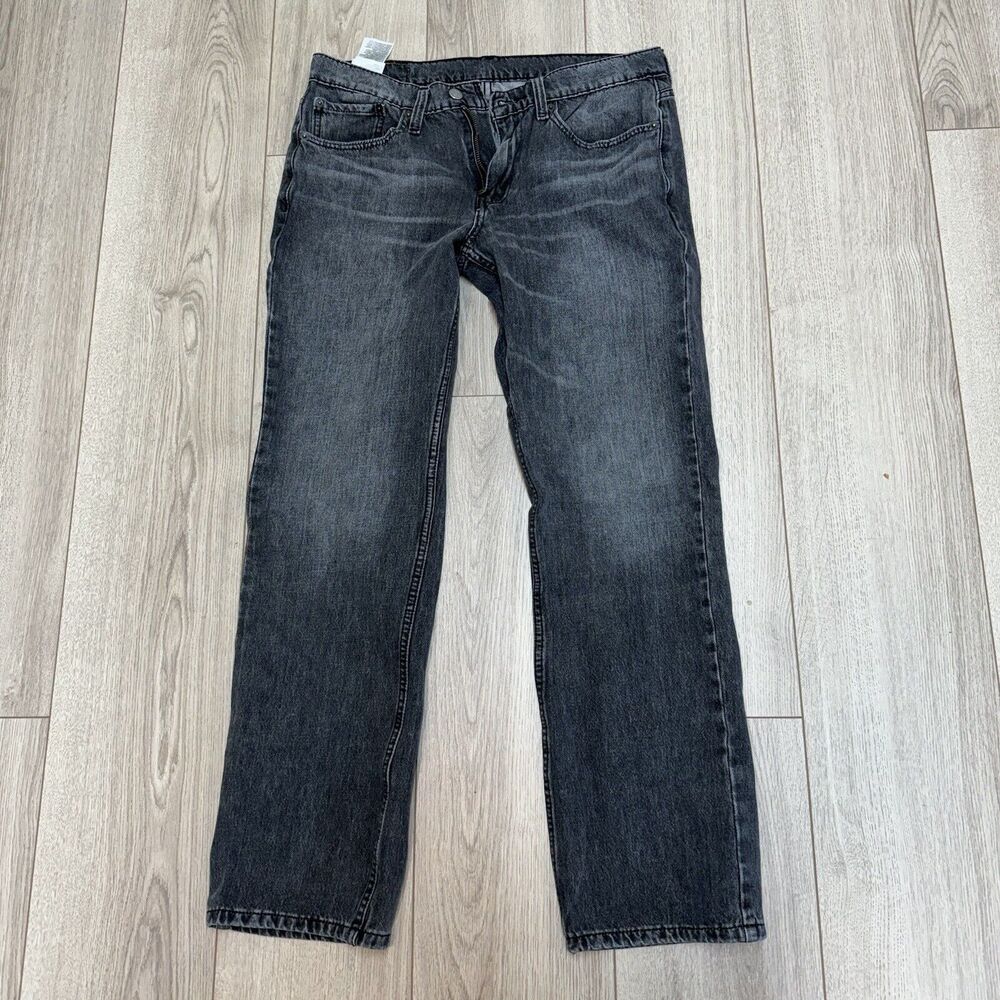 Levis 514 Jeans Men 32x32 Black Slim Straight Light Stretch Denim Pants Y2k 7946